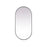Elegant Decor Asha Metal Frame Oval Mirror 36X72", Black