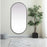 Elegant Decor Asha Metal Frame Oval Mirror 36X72", Black