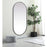 Elegant Decor Asha Metal Frame Oval Mirror 36X72", Black