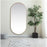 Elegant Decor Asha Metal Frame Oval Mirror 36X72", Brass