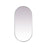 Elegant Decor Asha Metal Frame Oval Mirror 36X72", Silver
