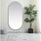 Elegant Decor Asha Metal Frame Oval Mirror 36X72", Silver