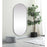 Elegant Decor Asha Metal Frame Oval Mirror 36X72", Silver