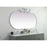 Elegant Decor Asha Metal Frame Oval Mirror 36X72", Silver