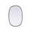 Elegant Decor Brynn Metal Frame Oval Mirror 20X30", Black