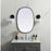 Elegant Decor Brynn Metal Frame Oval Mirror 20X30", Black