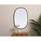 Elegant Decor Brynn Metal Frame Oval Mirror 20X30", Black