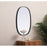Elegant Decor Brynn Metal Frame Oval Mirror 20X30", Black