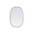 Elegant Decor Brynn Metal Frame Oval Mirror 20X30", Brass