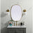 Elegant Decor Brynn Metal Frame Oval Mirror 20X30", Brass