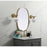Elegant Decor Brynn Metal Frame Oval Mirror 20X30", Brass