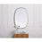 Elegant Decor Brynn Metal Frame Oval Mirror 20X30", Brass