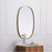 Elegant Decor Brynn Metal Frame Oval Mirror 20X30", Brass