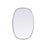 Elegant Decor Brynn Metal Frame Oval Mirror 20X30", Silver