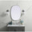 Elegant Decor Brynn Metal Frame Oval Mirror 20X30", Silver