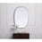 Elegant Decor Brynn Metal Frame Oval Mirror 20X30", Silver