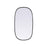 Elegant Decor Brynn Metal Frame Oval Mirror 20X36", Black