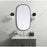 Elegant Decor Brynn Metal Frame Oval Mirror 20X36", Black