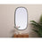 Elegant Decor Brynn Metal Frame Oval Mirror 20X36", Black