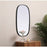 Elegant Decor Brynn Metal Frame Oval Mirror 20X36", Black