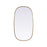 Elegant Decor Brynn Metal Frame Oval Mirror 20X36", Brass