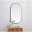 Elegant Decor Brynn Metal Frame Oval Mirror 20X36", Brass