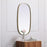 Elegant Decor Brynn Metal Frame Oval Mirror 20X36", Brass