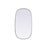 Elegant Decor Brynn Metal Frame Oval Mirror 20X36", Silver
