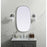 Elegant Decor Brynn Metal Frame Oval Mirror 20X36", Silver