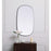 Elegant Decor Brynn Metal Frame Oval Mirror 20X36", Silver