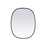 Elegant Decor Brynn Metal Frame Oval Mirror 24X30", Black