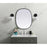 Elegant Decor Brynn Metal Frame Oval Mirror 24X30", Black