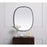 Elegant Decor Brynn Metal Frame Oval Mirror 24X30", Black