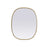 Elegant Decor Brynn Metal Frame Oval Mirror 24X30", Brass