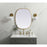 Elegant Decor Brynn Metal Frame Oval Mirror 24X30", Brass