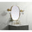 Elegant Decor Brynn Metal Frame Oval Mirror 24X30", Brass