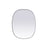 Elegant Decor Brynn Metal Frame Oval Mirror 24X30", Silver