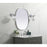 Elegant Decor Brynn Metal Frame Oval Mirror 24X30", Silver