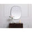 Elegant Decor Brynn Metal Frame Oval Mirror 24X30", Silver