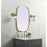 Elegant Decor Brynn Metal Frame Oval Mirror 24X36", Brass
