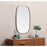 Elegant Decor Brynn Metal Frame Oval Mirror 24X36", Brass