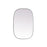 Elegant Decor Brynn Metal Frame Oval Mirror 24X36", Silver
