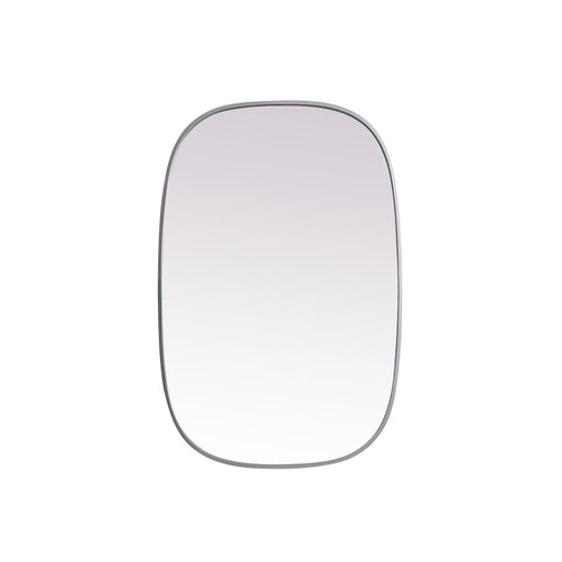 Elegant Decor Brynn Metal Frame Oval Mirror 24X36", Silver