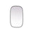 Elegant Decor Brynn Metal Frame Oval Mirror 24X40", Black