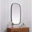 Elegant Decor Brynn Metal Frame Oval Mirror 24X40", Black