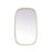 Elegant Decor Brynn Metal Frame Oval Mirror 24X40", Brass