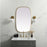 Elegant Decor Brynn Metal Frame Oval Mirror 24X40", Brass