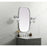 Elegant Decor Brynn Metal Frame Oval Mirror 24X40", Silver