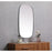 Elegant Decor Brynn Metal Frame Oval Mirror 24X40", Silver