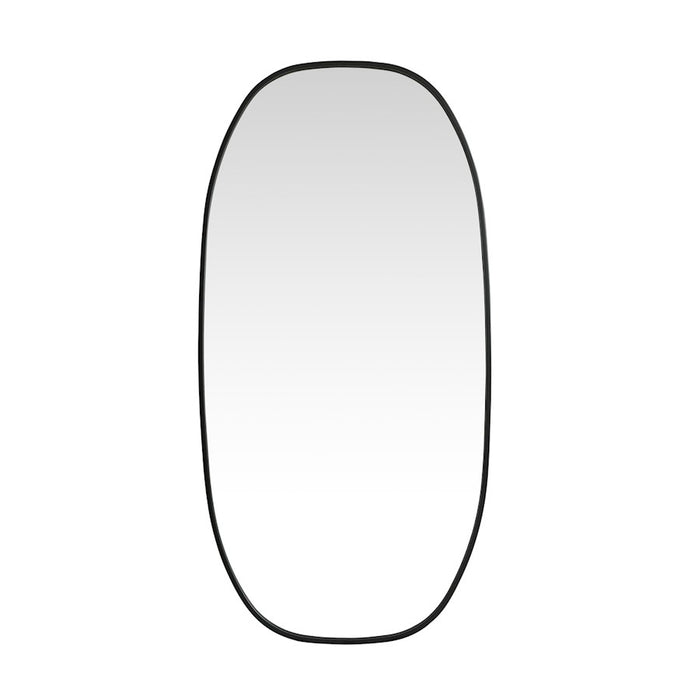 Elegant Decor Brynn Metal Frame Oval Mirror 24X48", Black